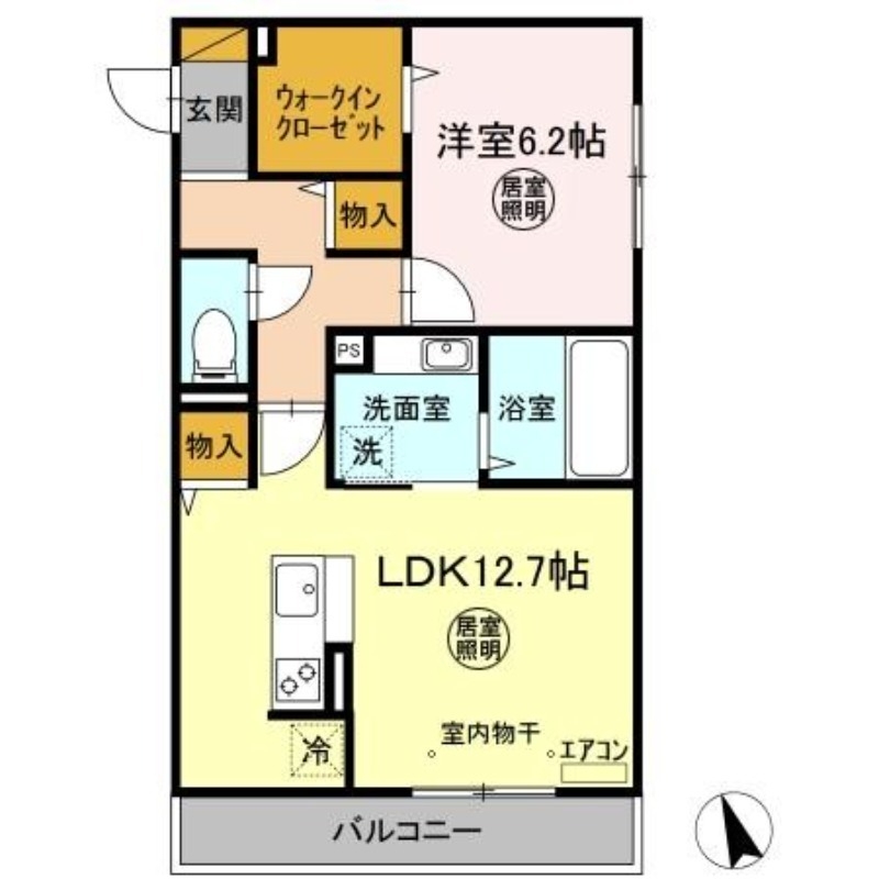 コンフォートⅢ　Ａ 3階の物件の間取図