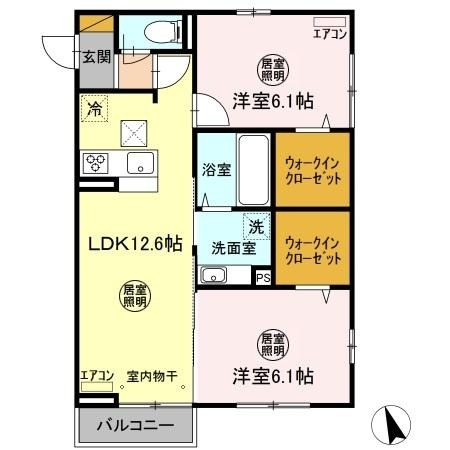 コージーコート・エーデル 1階の物件の間取図