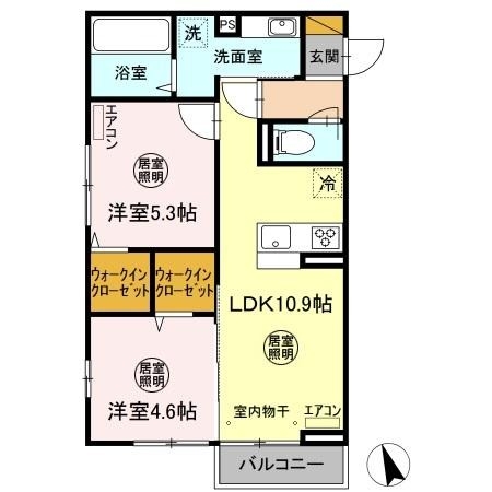 コージーコート・エーデル 2階の物件の間取図