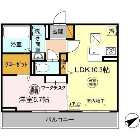 カーサ・コレット 1階の物件の間取図