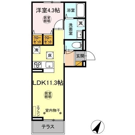 ソラーナ.K 1階の物件の間取図